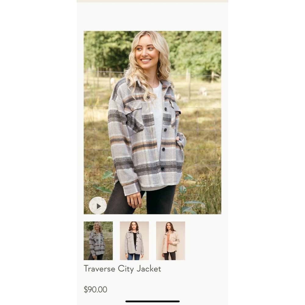 Thread & Supply plaid shacket